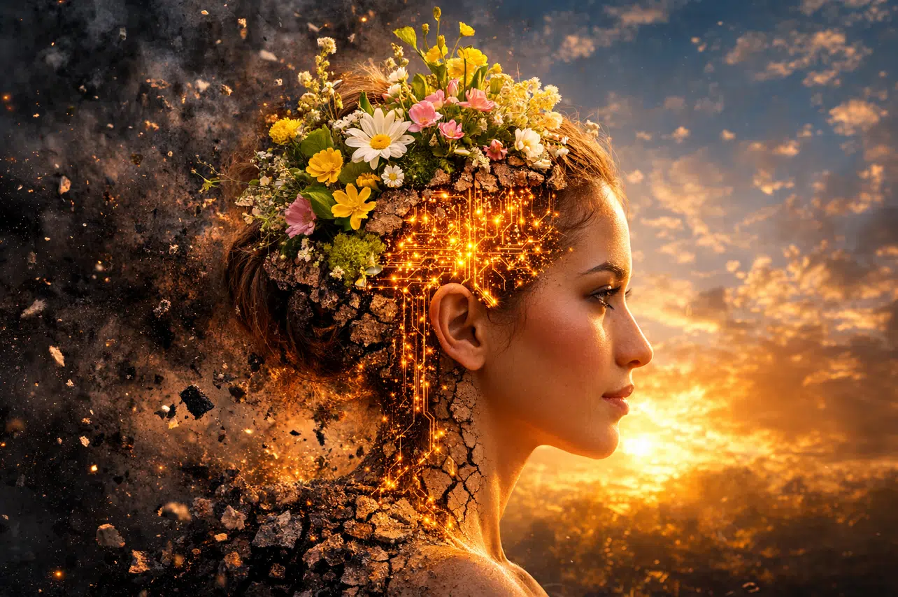 Soil and Technology: The Universal Architecture of Rebirth in the Female Brain